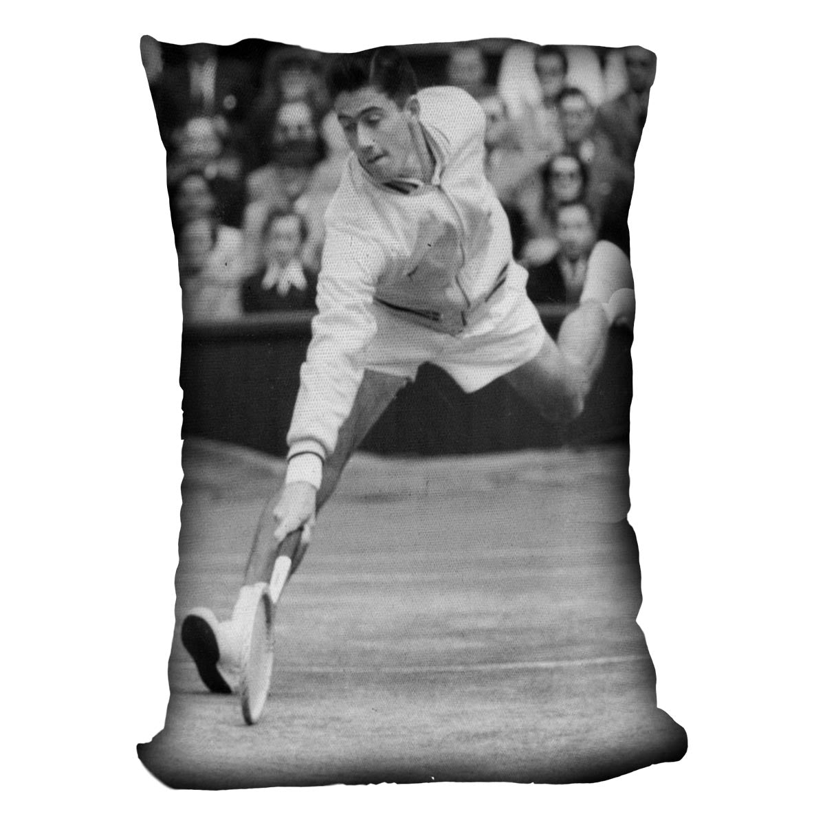 Ken Rosewall in action at Wimbledon Cushion