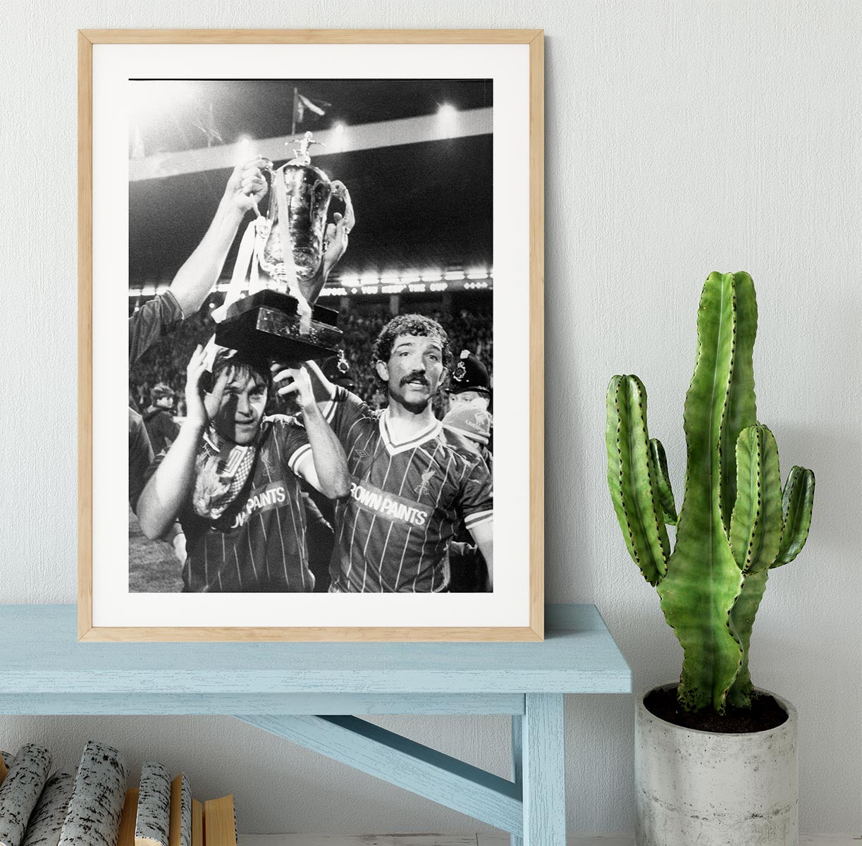 Kenny Dalglish and Graeme Souness with the Milk Cup trophy Framed Print - Canvas Art Rocks - 3