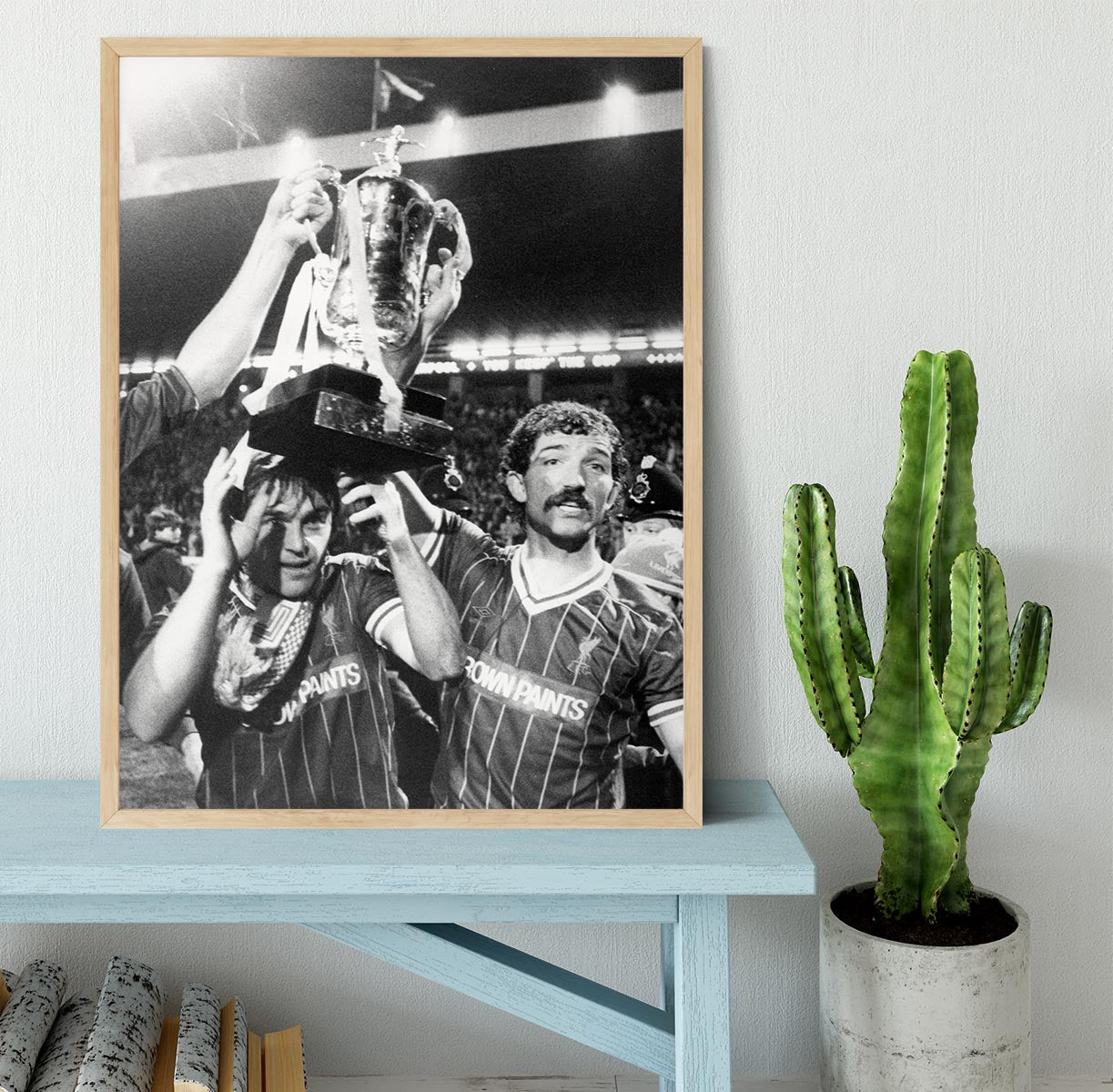 Kenny Dalglish and Graeme Souness with the Milk Cup trophy Framed Print - Canvas Art Rocks - 4