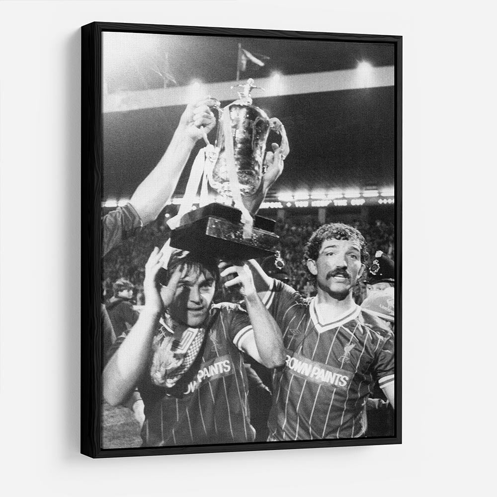 Kenny Dalglish and Graeme Souness with the Milk Cup trophy HD Metal Print - Canvas Art Rocks - 6