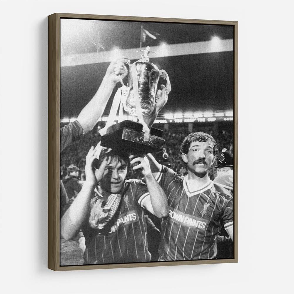 Kenny Dalglish and Graeme Souness with the Milk Cup trophy HD Metal Print - Canvas Art Rocks - 10