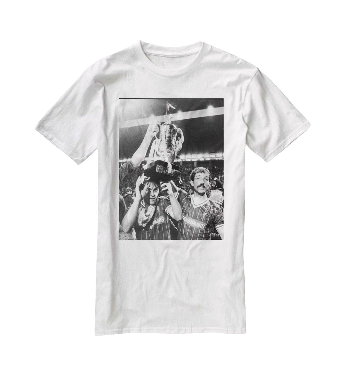 Kenny Dalglish and Graeme Souness with the Milk Cup trophy TShirt