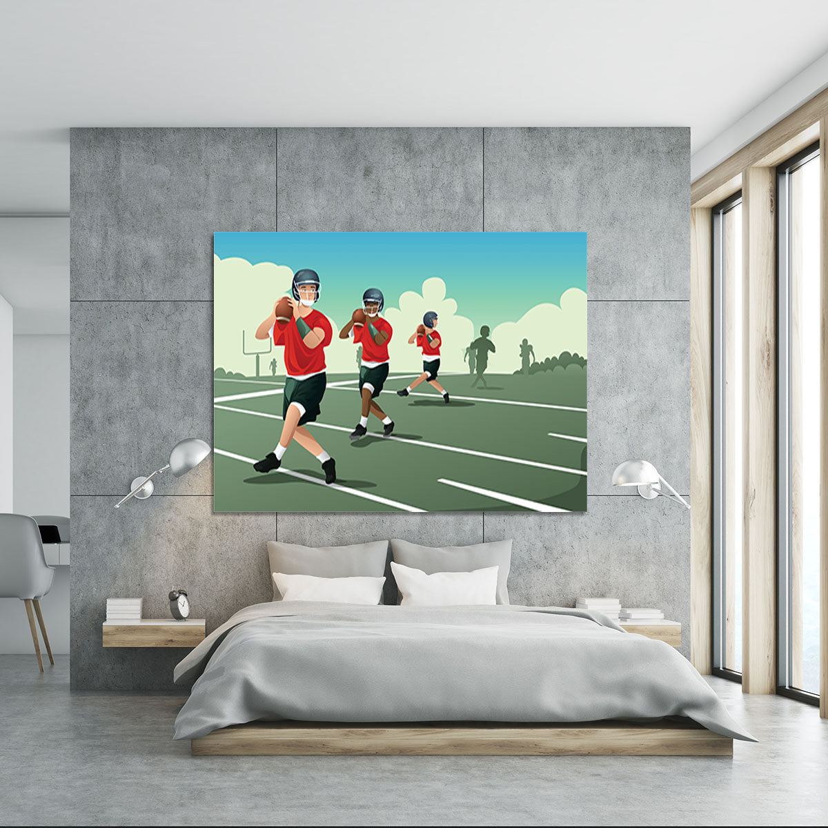 Kids practicing football Canvas Print or Poster - Canvas Art Rocks - 5