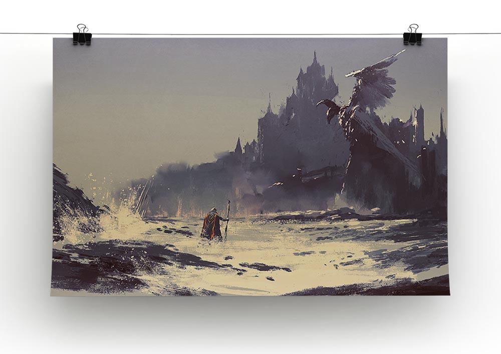 King walking through sea beach Canvas Print or Poster - Canvas Art Rocks - 2