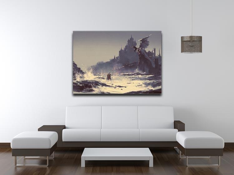 King walking through sea beach Canvas Print or Poster - Canvas Art Rocks - 4