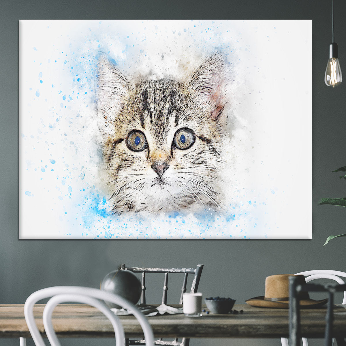 Kitten Painting Canvas Print or Poster - Canvas Art Rocks - 3