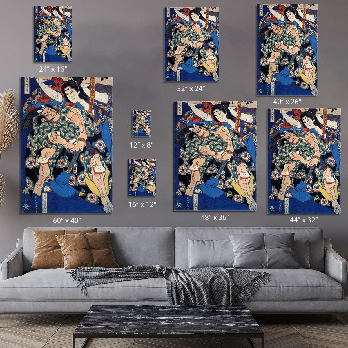 Kusunuki Tamonmaru by Hokusai Canvas Print or Poster - Canvas Art Rocks - 7