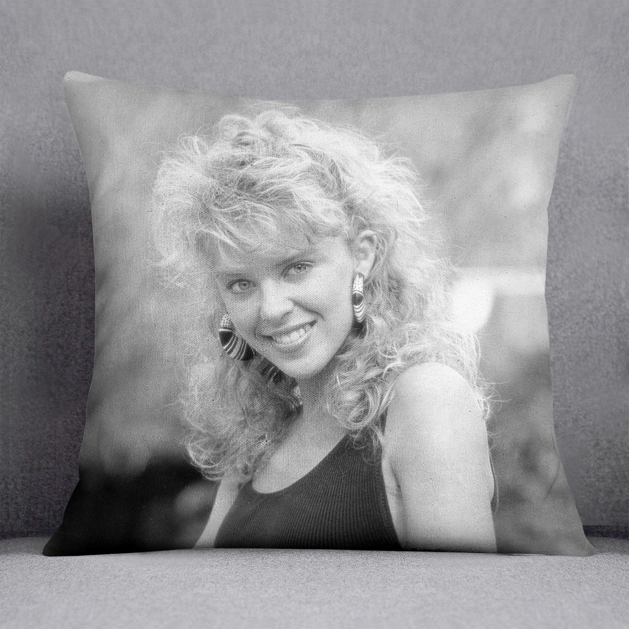 Kylie Minogue in 1988 Cushion - Canvas Art Rocks - 1