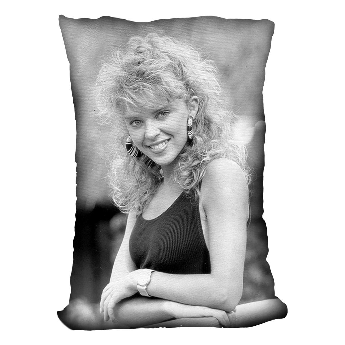 Kylie Minogue in 1988 Cushion - Canvas Art Rocks - 4