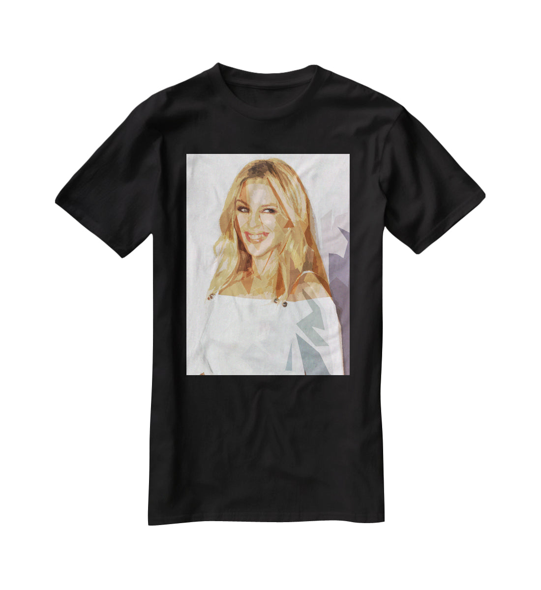 Kylie Minogue in white Pop Art T-Shirt - Canvas Art Rocks - 1