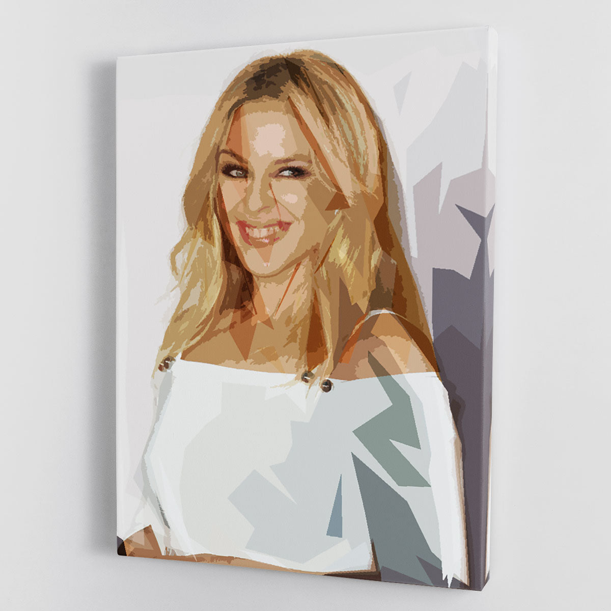 Kylie Minogue in white Pop Art Canvas Print or Poster - Canvas Art Rocks - 1