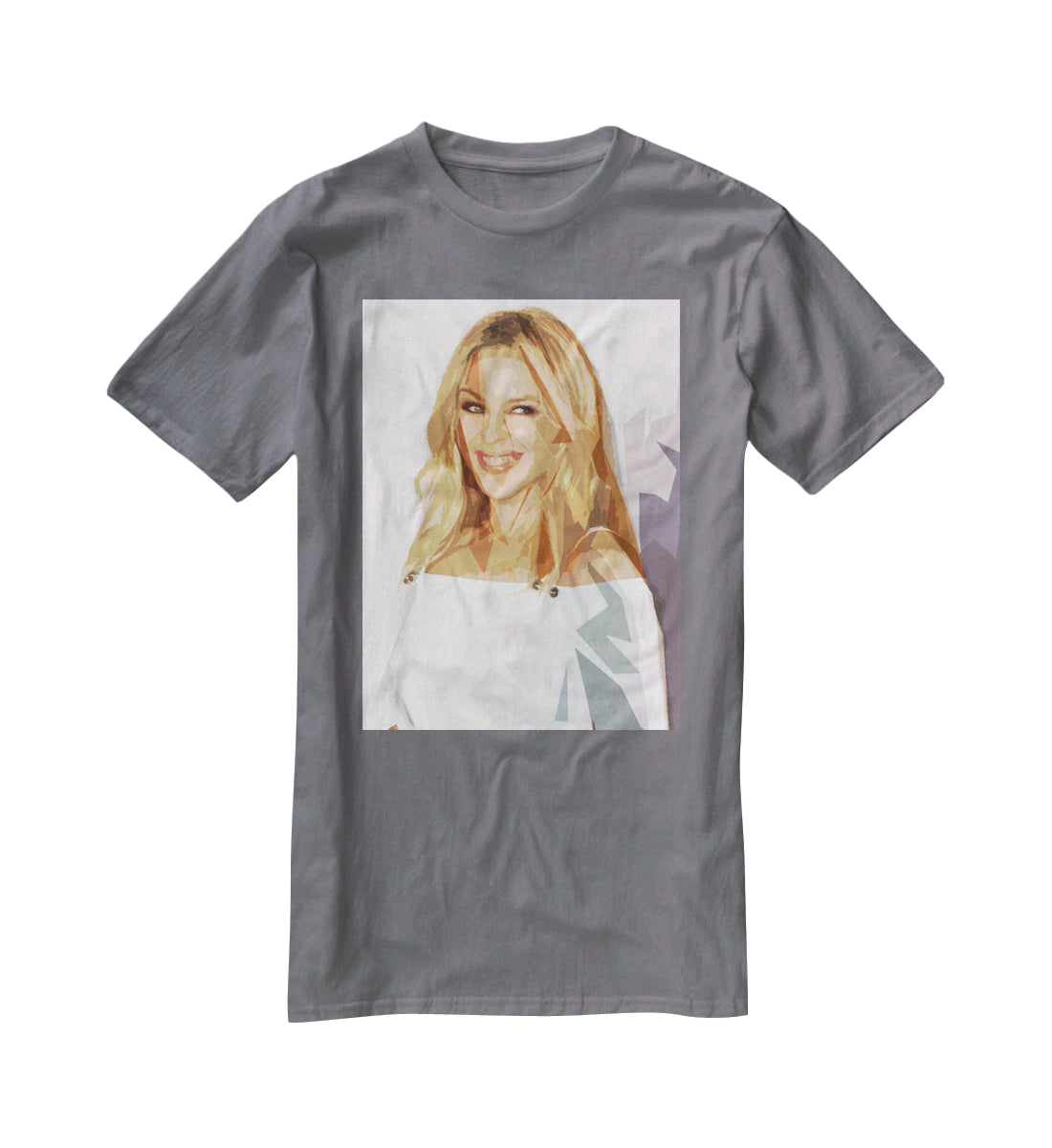 Kylie Minogue in white Pop Art T-Shirt - Canvas Art Rocks - 3