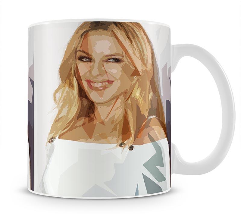 Kylie Minogue in white Pop Art Mug - Canvas Art Rocks - 1