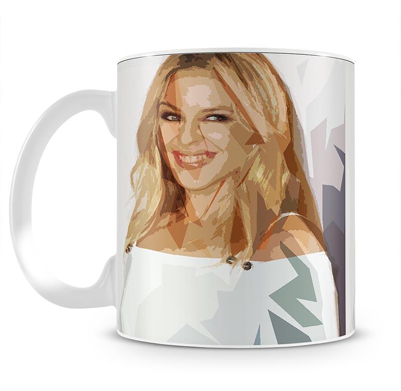 Kylie Minogue in white Pop Art Mug - Canvas Art Rocks - 2