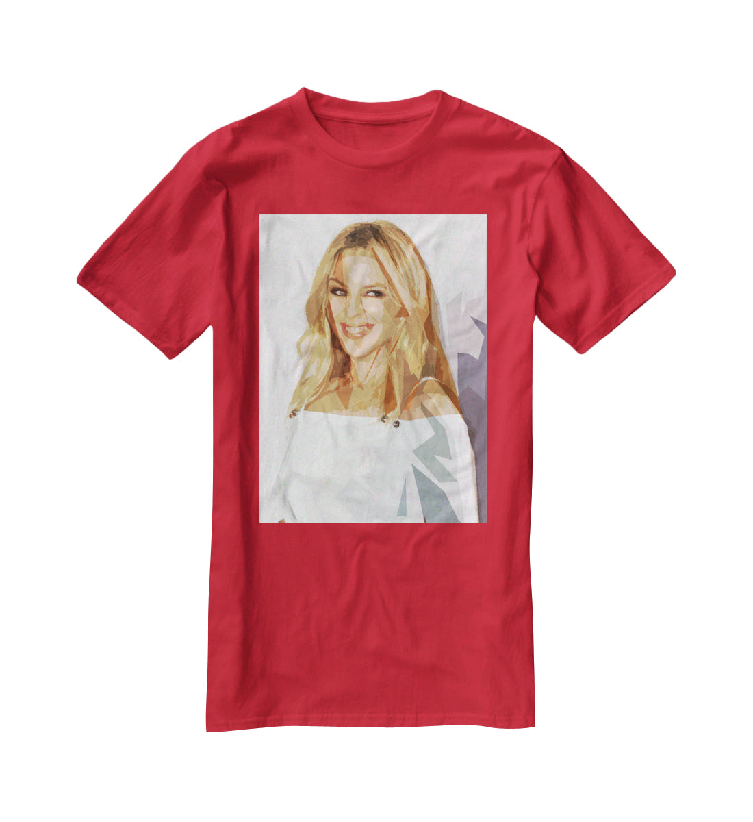 Kylie Minogue in white Pop Art T-Shirt - Canvas Art Rocks - 4