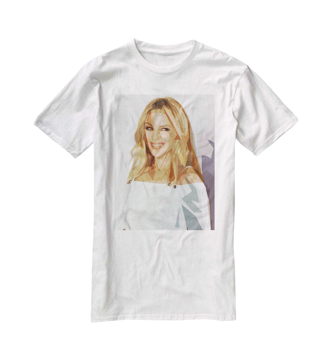 Kylie Minogue in white Pop Art T-Shirt - Canvas Art Rocks - 5
