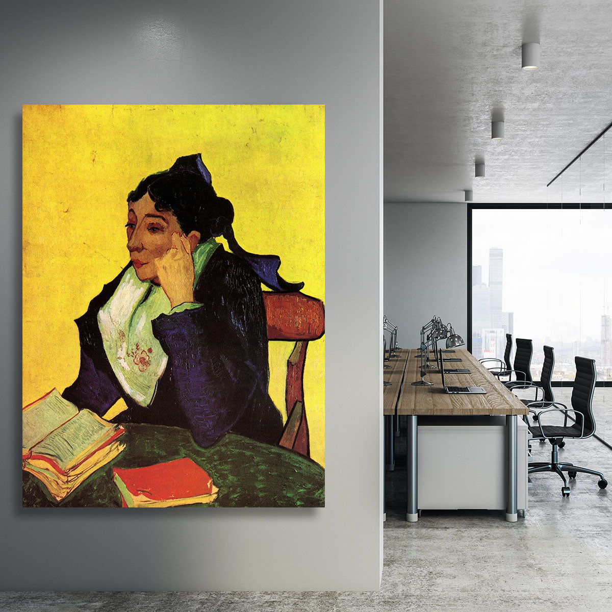 L'Arlesienne Madame Ginoux with Books by Van Gogh Canvas Print or Poster - Canvas Art Rocks - 3