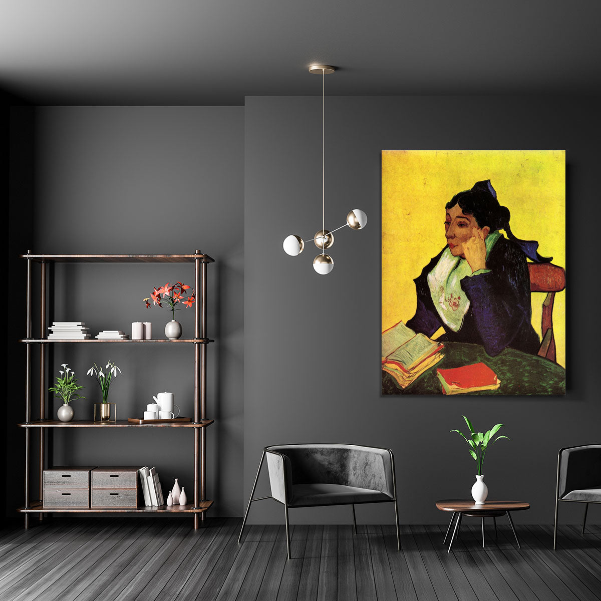 L'Arlesienne Madame Ginoux with Books by Van Gogh Canvas Print or Poster - Canvas Art Rocks - 5