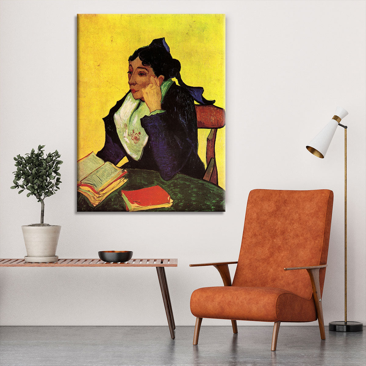 L'Arlesienne Madame Ginoux with Books by Van Gogh Canvas Print or Poster - Canvas Art Rocks - 6