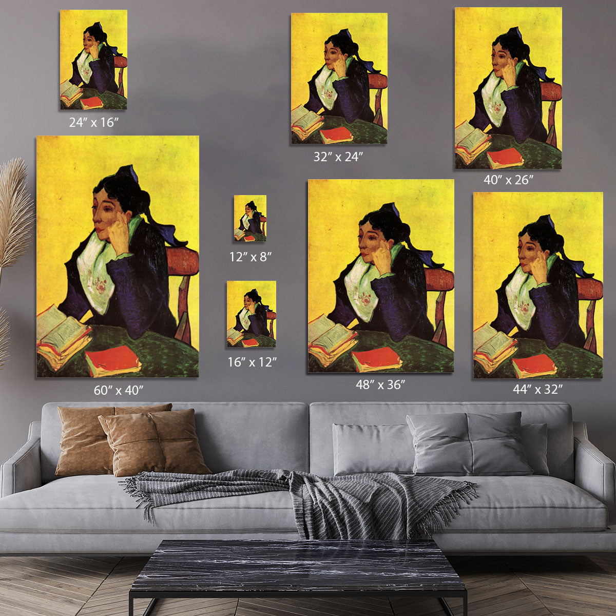 L'Arlesienne Madame Ginoux with Books by Van Gogh Canvas Print or Poster - Canvas Art Rocks - 7