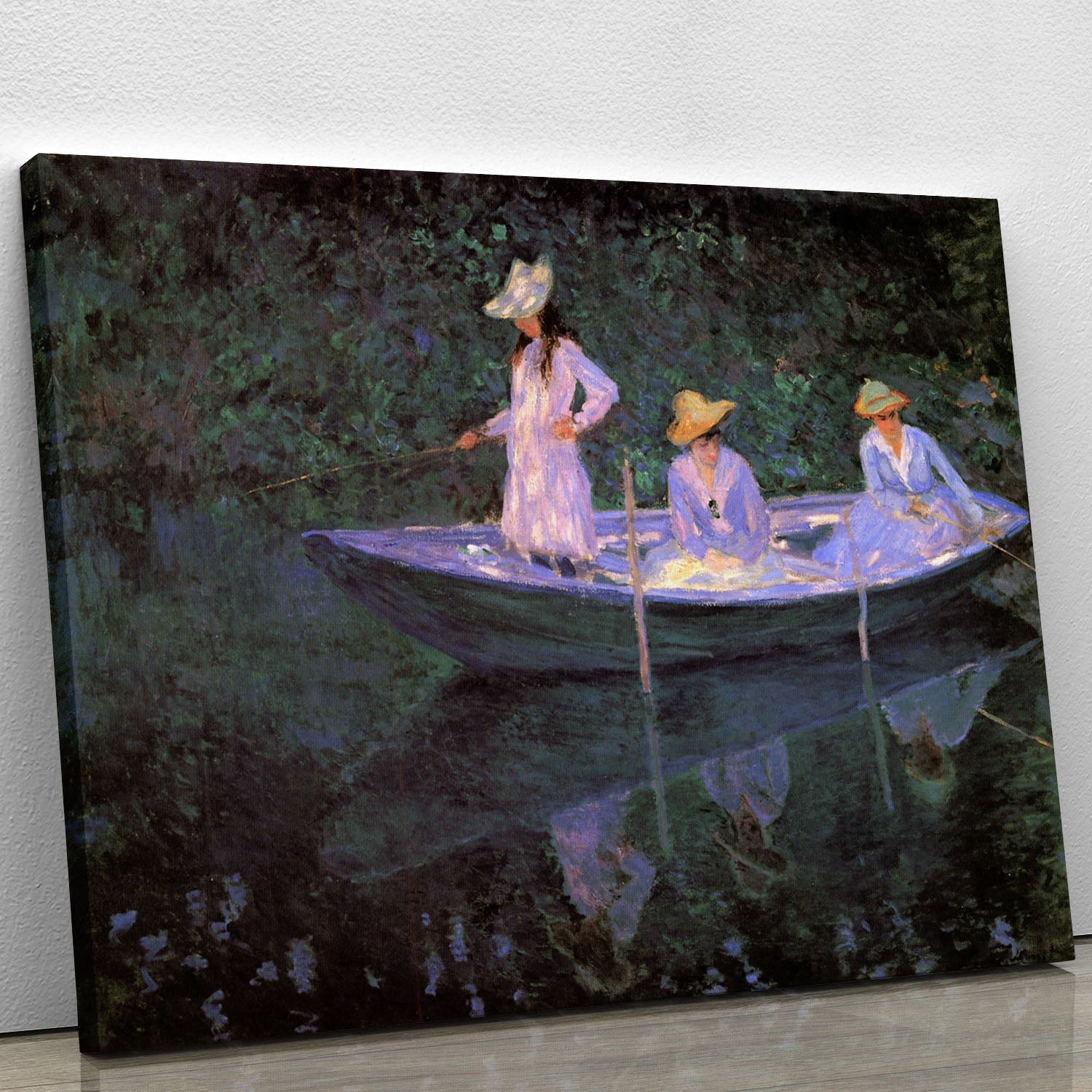 La Barque at Giverny by Monet Canvas Print or Poster - Canvas Art Rocks - 1