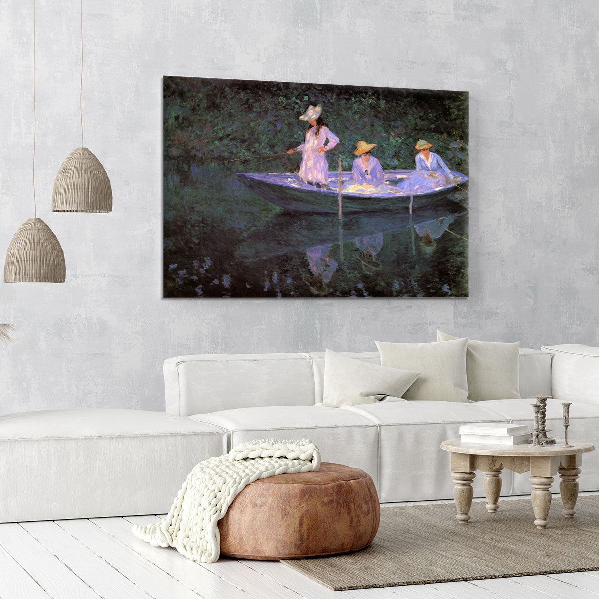 La Barque at Giverny by Monet Canvas Print or Poster - Canvas Art Rocks - 6