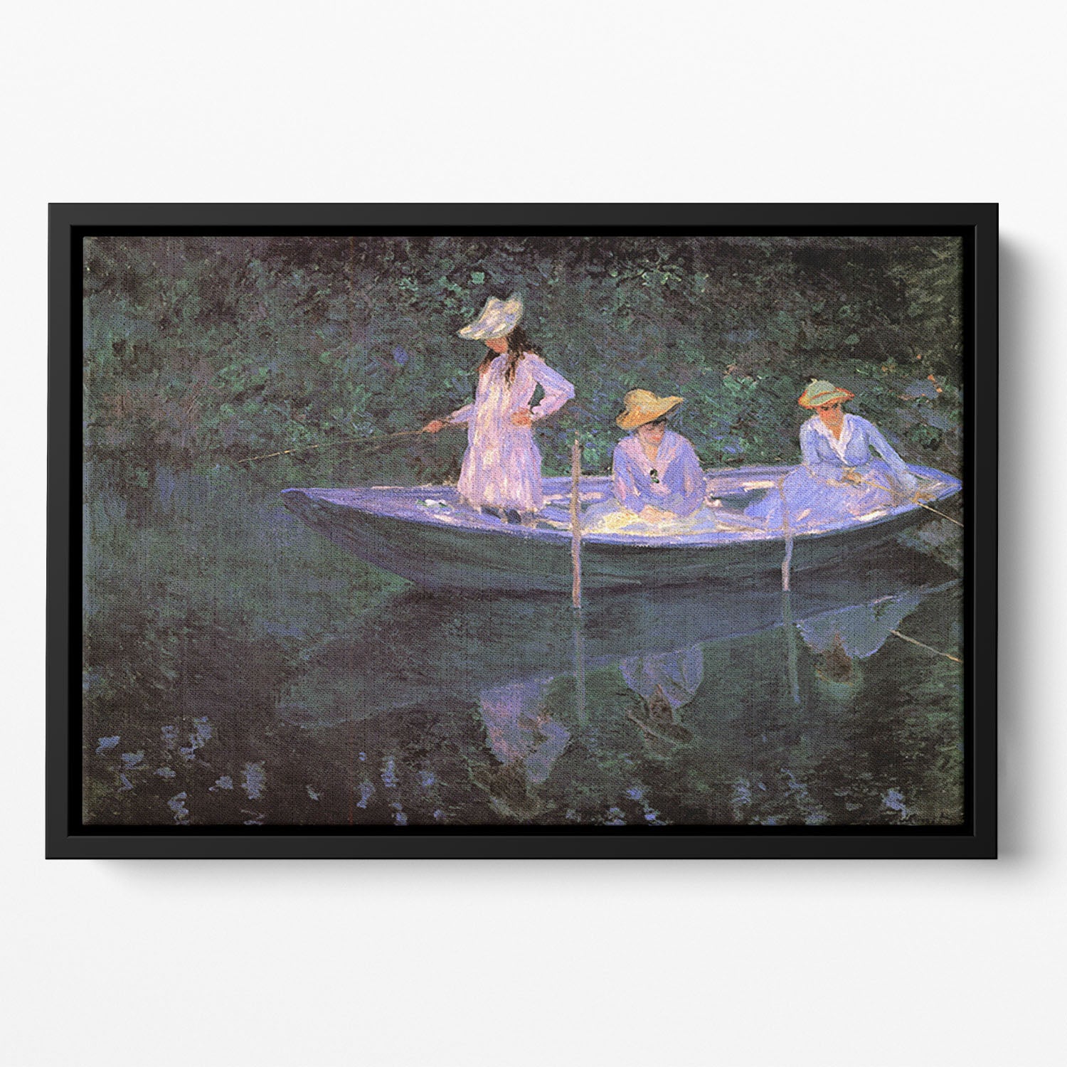 La Barque at Giverny by Monet Floating Framed Canvas