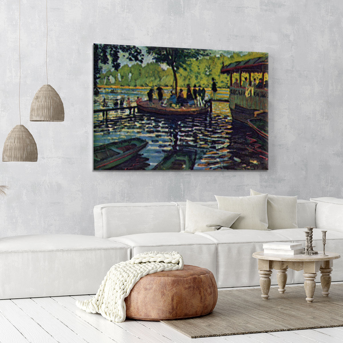 La Grenouillare by Monet Canvas Print or Poster - Canvas Art Rocks - 6