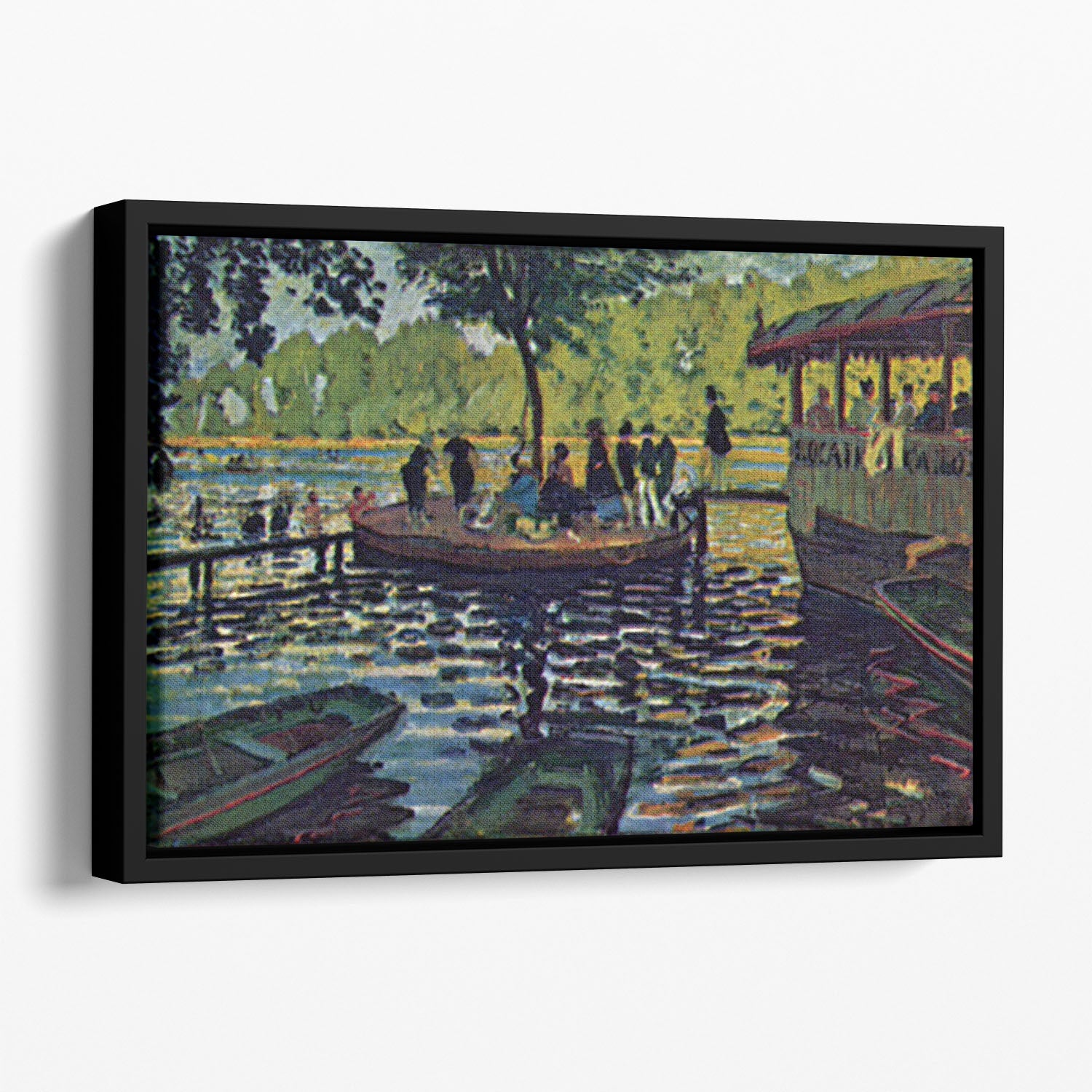 La Grenouillare by Monet Floating Framed Canvas