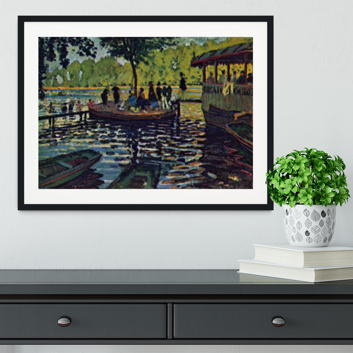 La Grenouillare by Monet Framed Print - Canvas Art Rocks - 1
