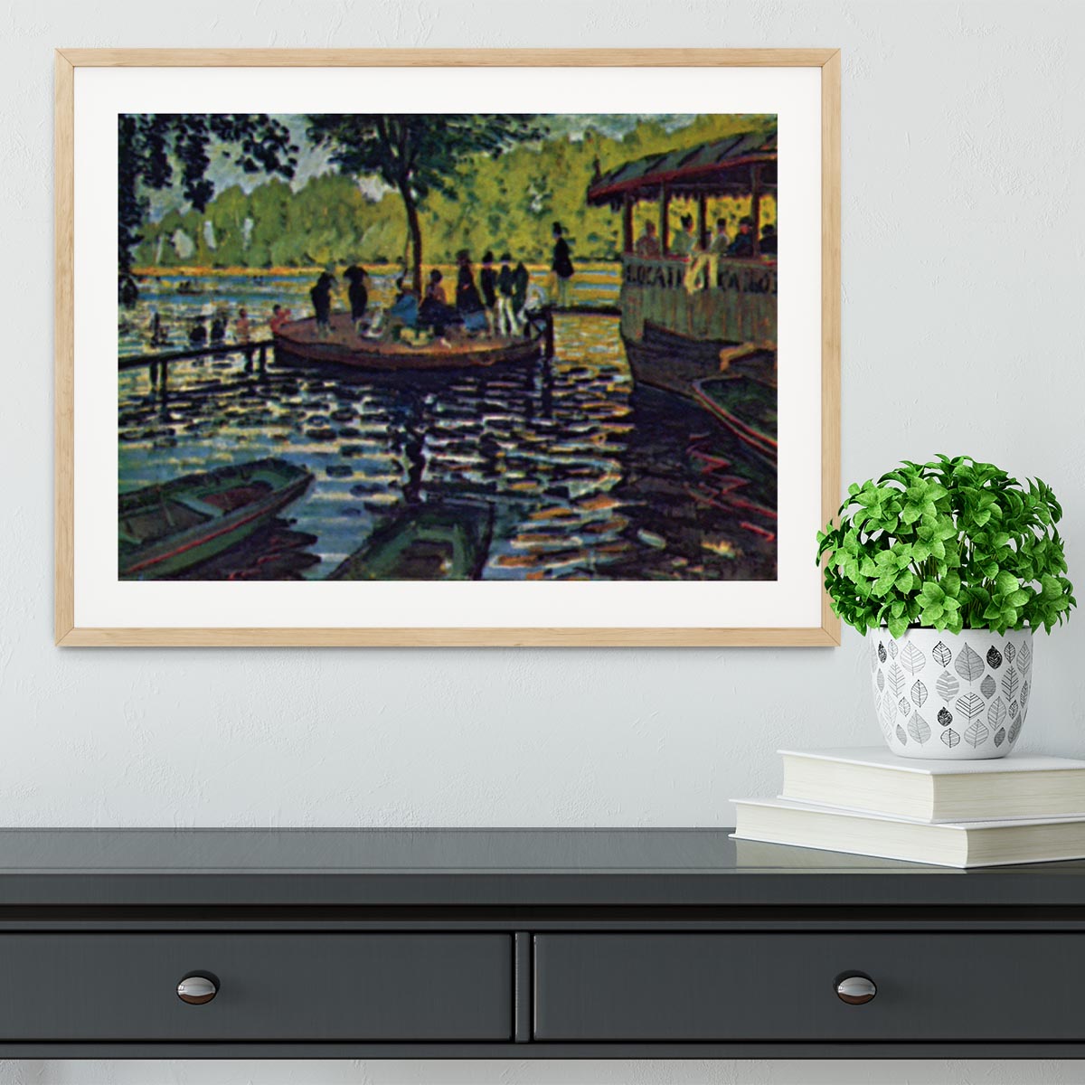 La Grenouillare by Monet Framed Print - Canvas Art Rocks - 3