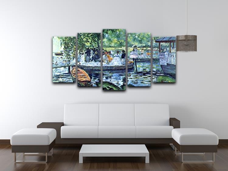 La Grenouillere1 by Renoir 5 Split Panel Canvas - Canvas Art Rocks - 3