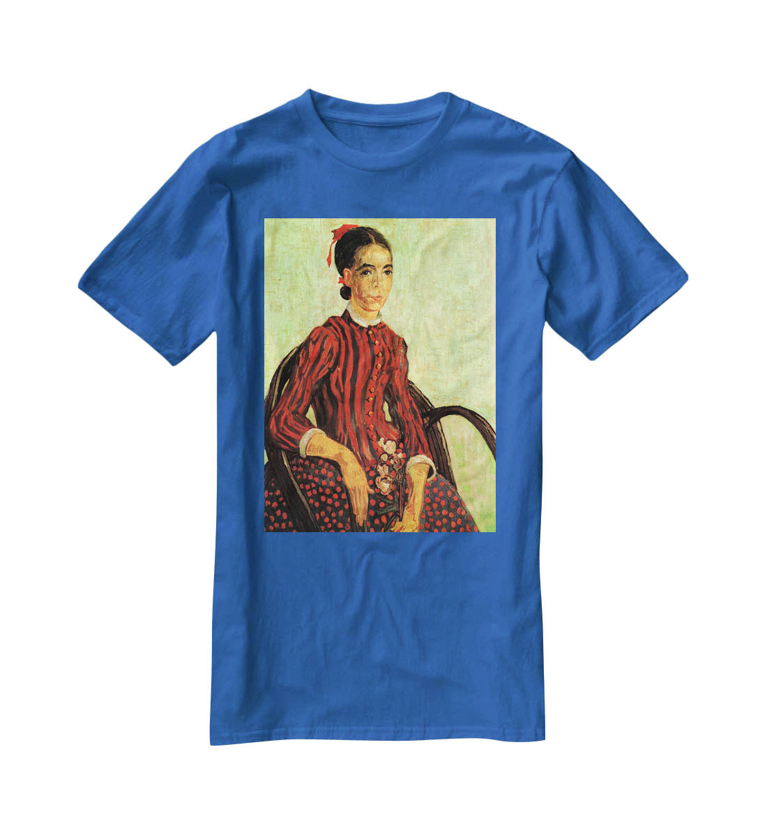 La Mousme Sitting by Van Gogh T-Shirt - Canvas Art Rocks - 2