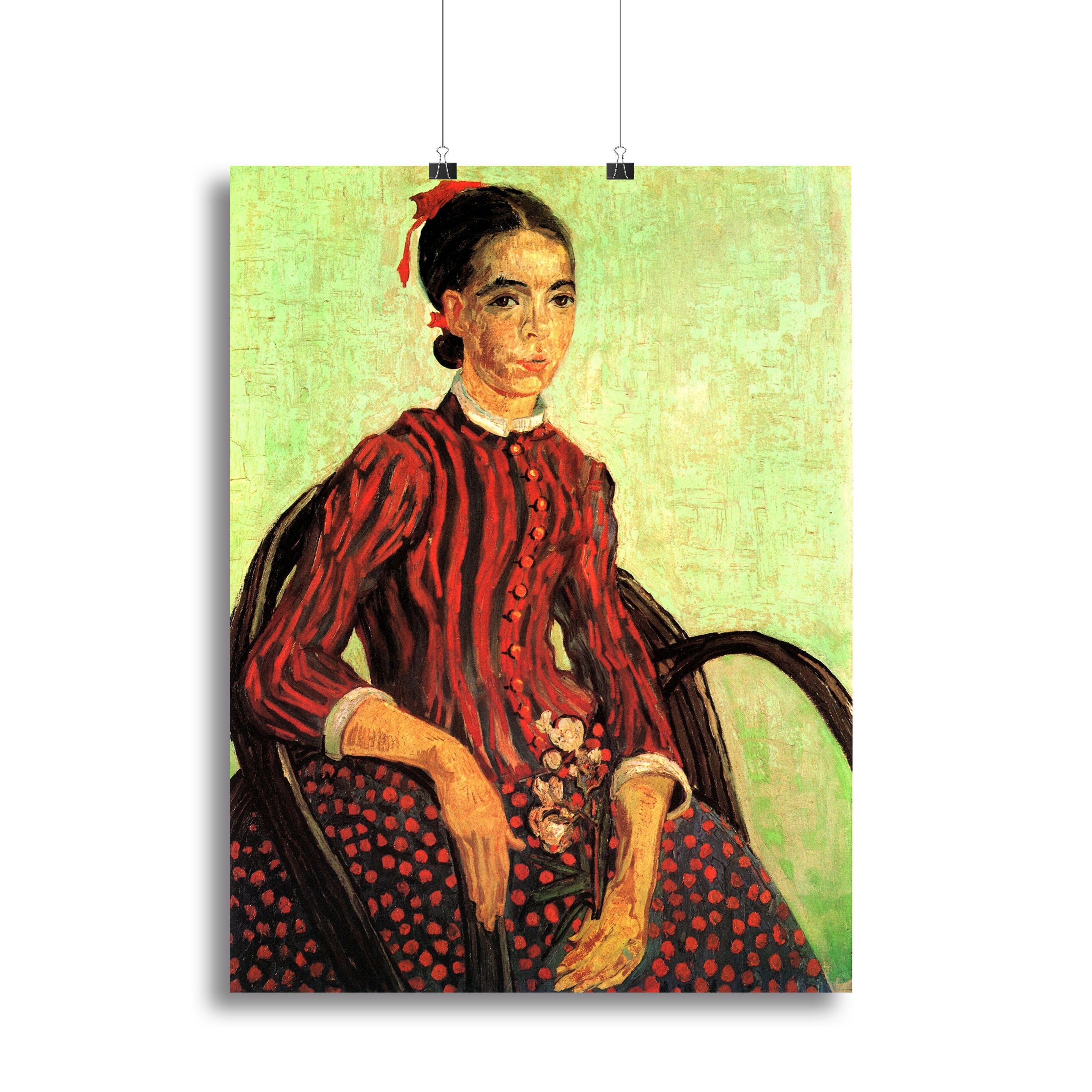 La Mousme Sitting by Van Gogh Canvas Print or Poster - Canvas Art Rocks - 2