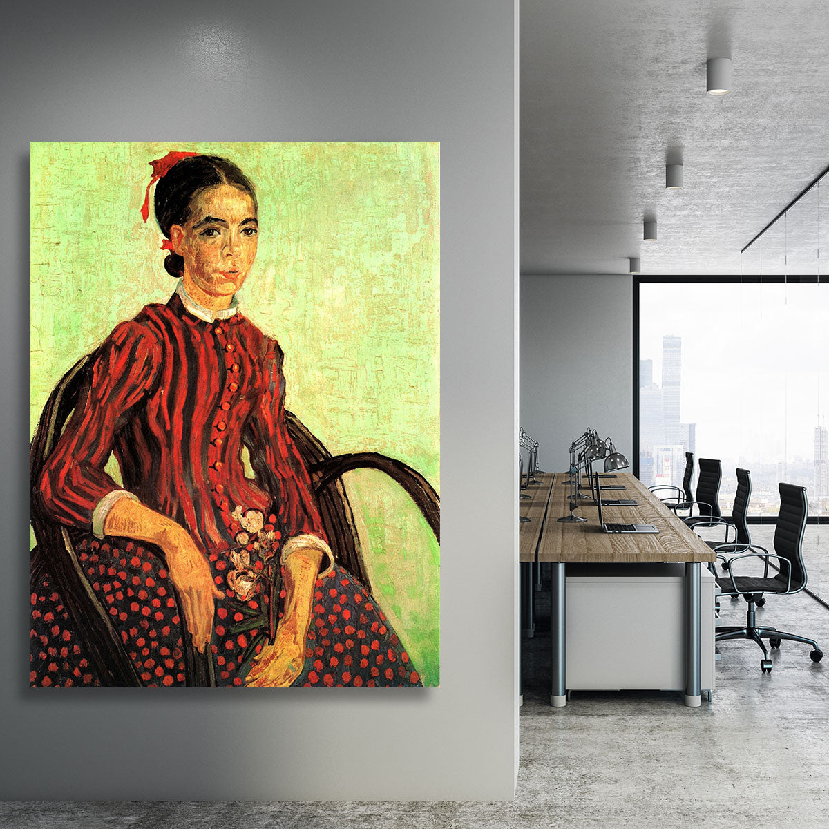 La Mousme Sitting by Van Gogh Canvas Print or Poster - Canvas Art Rocks - 3