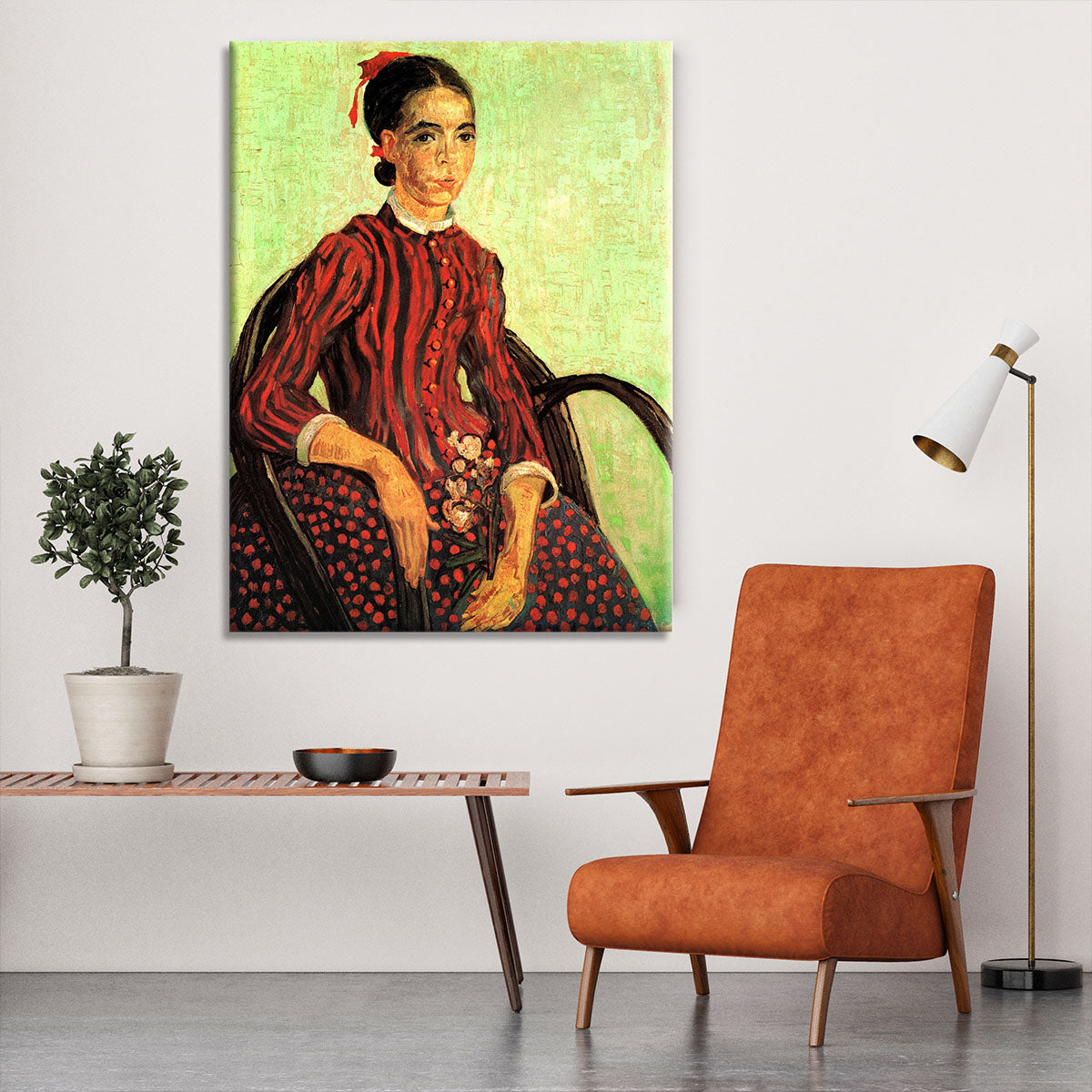 La Mousme Sitting by Van Gogh Canvas Print or Poster - Canvas Art Rocks - 6