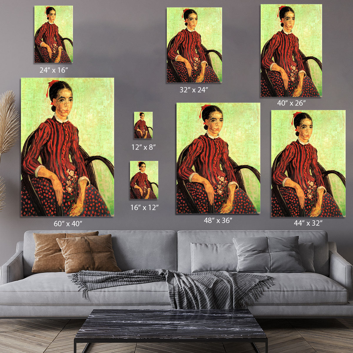 La Mousme Sitting by Van Gogh Canvas Print or Poster - Canvas Art Rocks - 7
