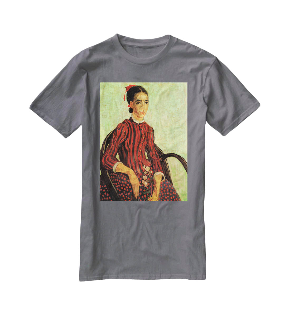 La Mousme Sitting by Van Gogh T-Shirt - Canvas Art Rocks - 3