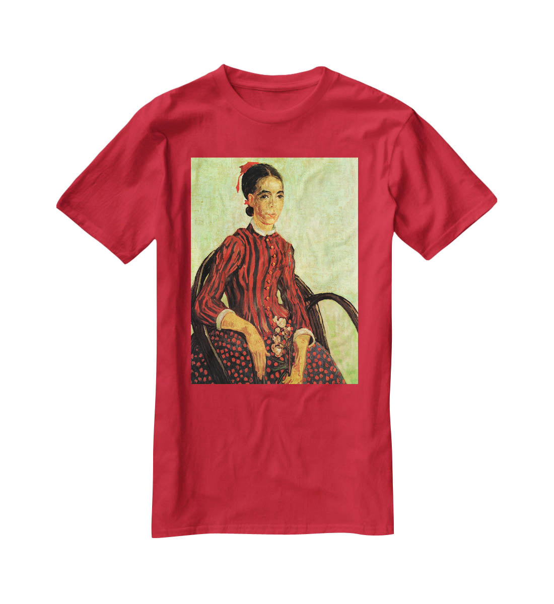 La Mousme Sitting by Van Gogh T-Shirt - Canvas Art Rocks - 4