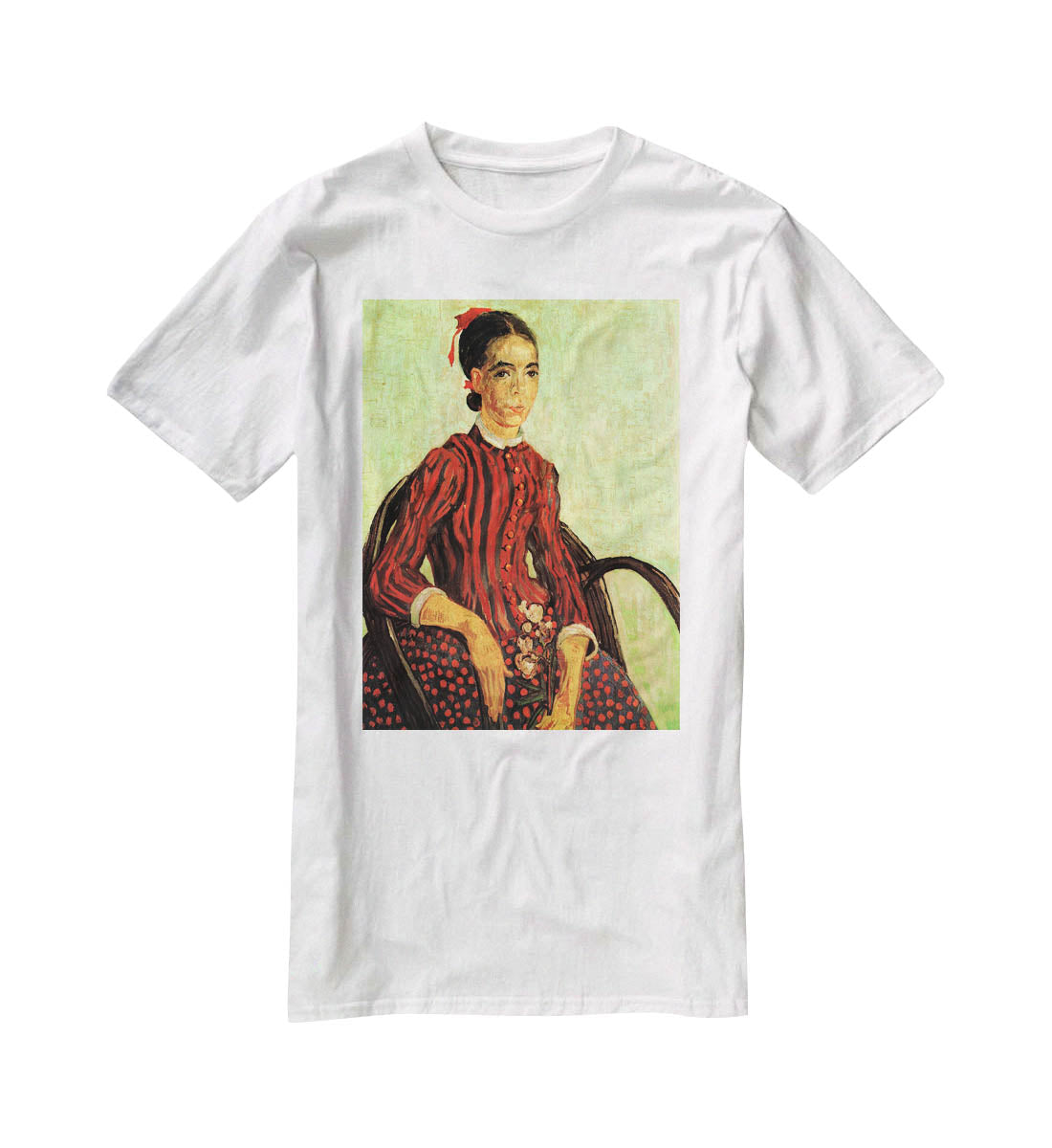 La Mousme Sitting by Van Gogh T-Shirt - Canvas Art Rocks - 5