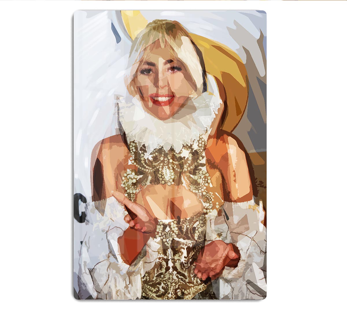 Lady Gaga Pop Art HD Metal Print
