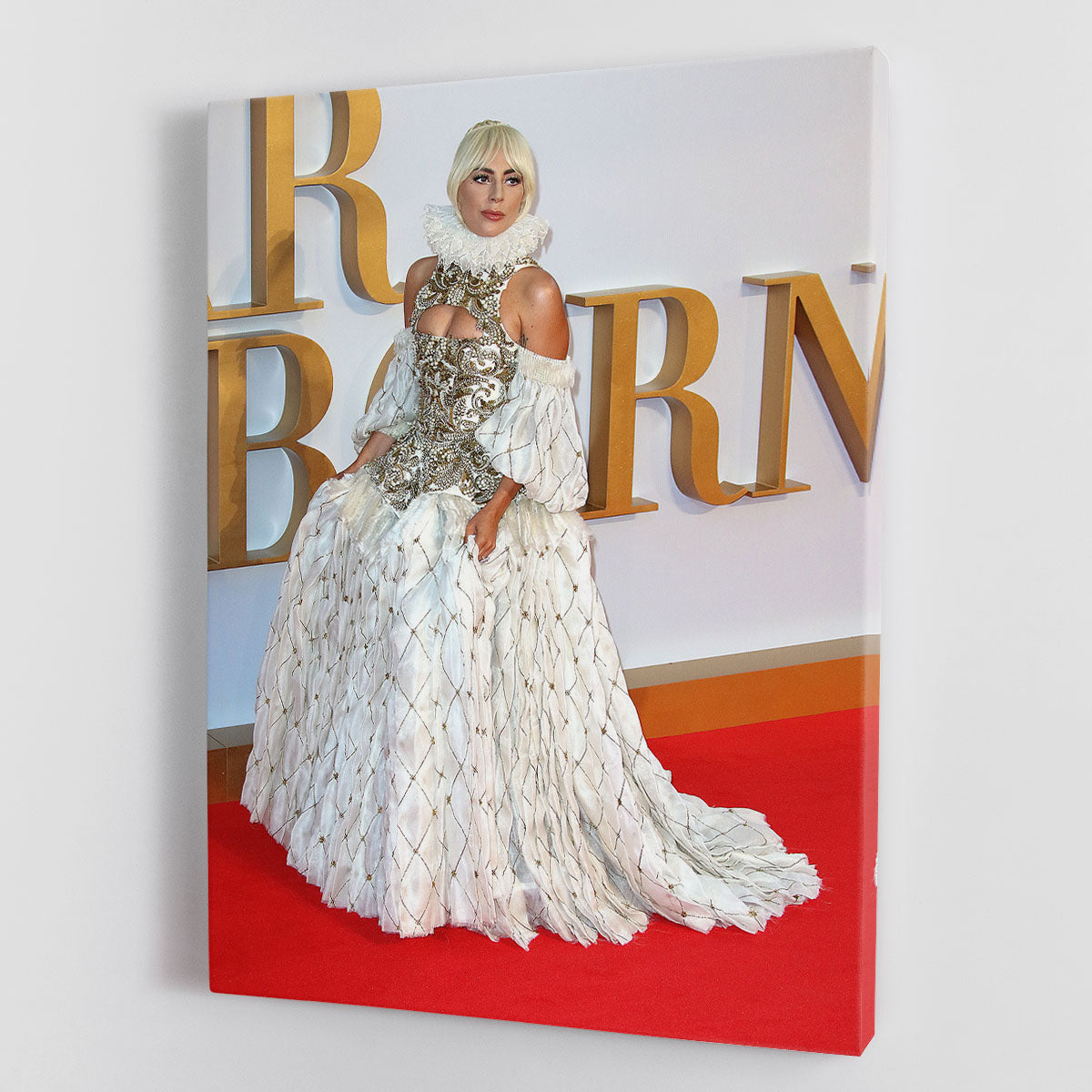 Lady Gaga in Alexander McQueen dress Canvas Print or Poster - Canvas Art Rocks - 1
