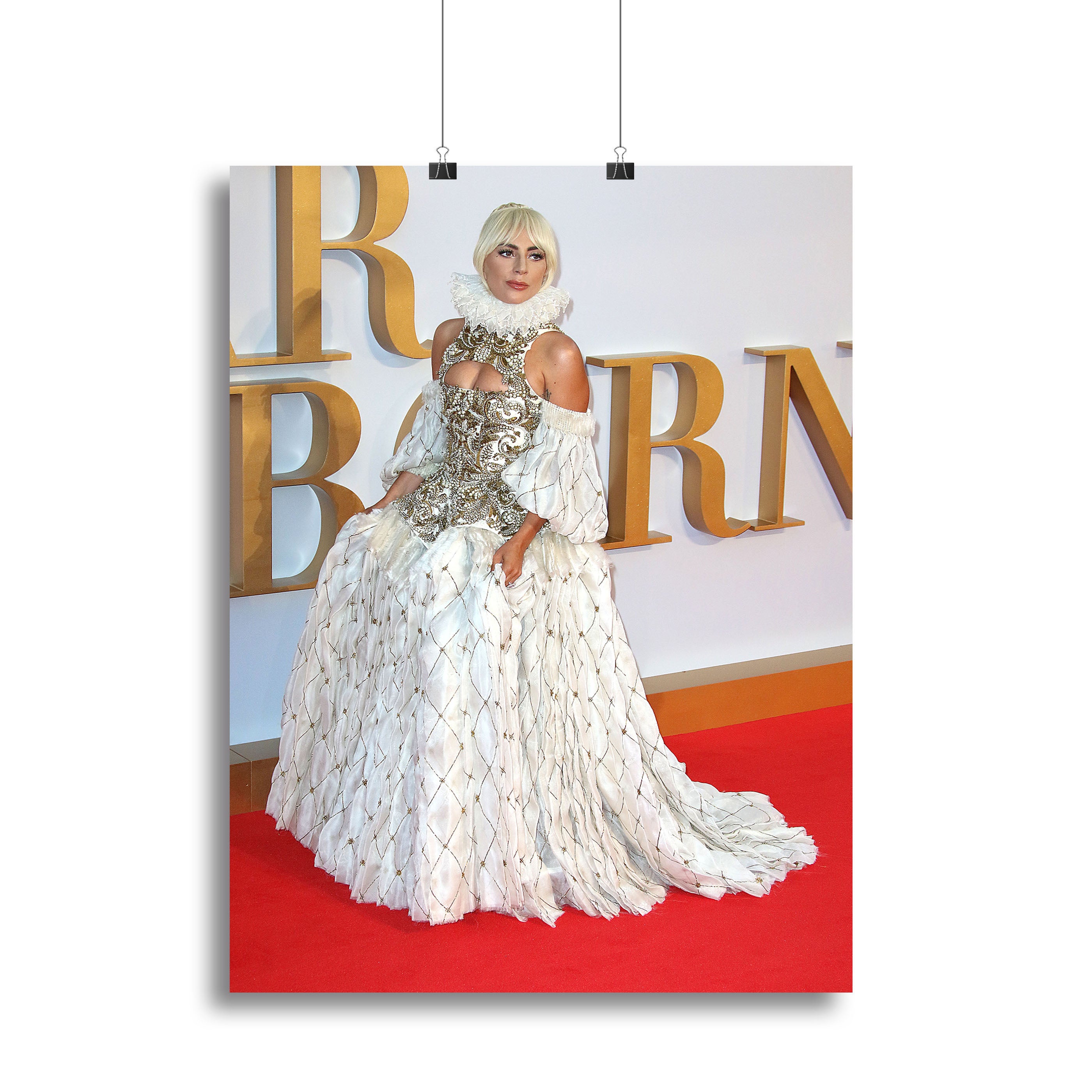 Lady Gaga in Alexander McQueen dress Canvas Print or Poster - Canvas Art Rocks - 2