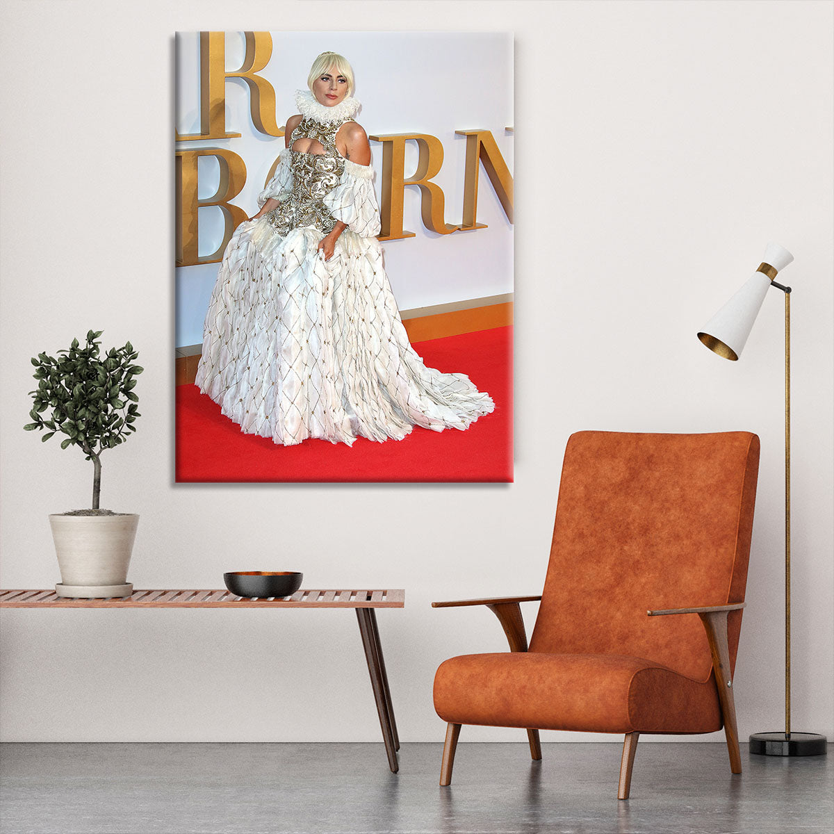 Lady Gaga in Alexander McQueen dress Canvas Print or Poster - Canvas Art Rocks - 6