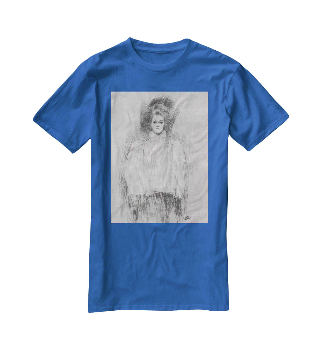 Lady in cape by Klimt T-Shirt - Canvas Art Rocks - 2