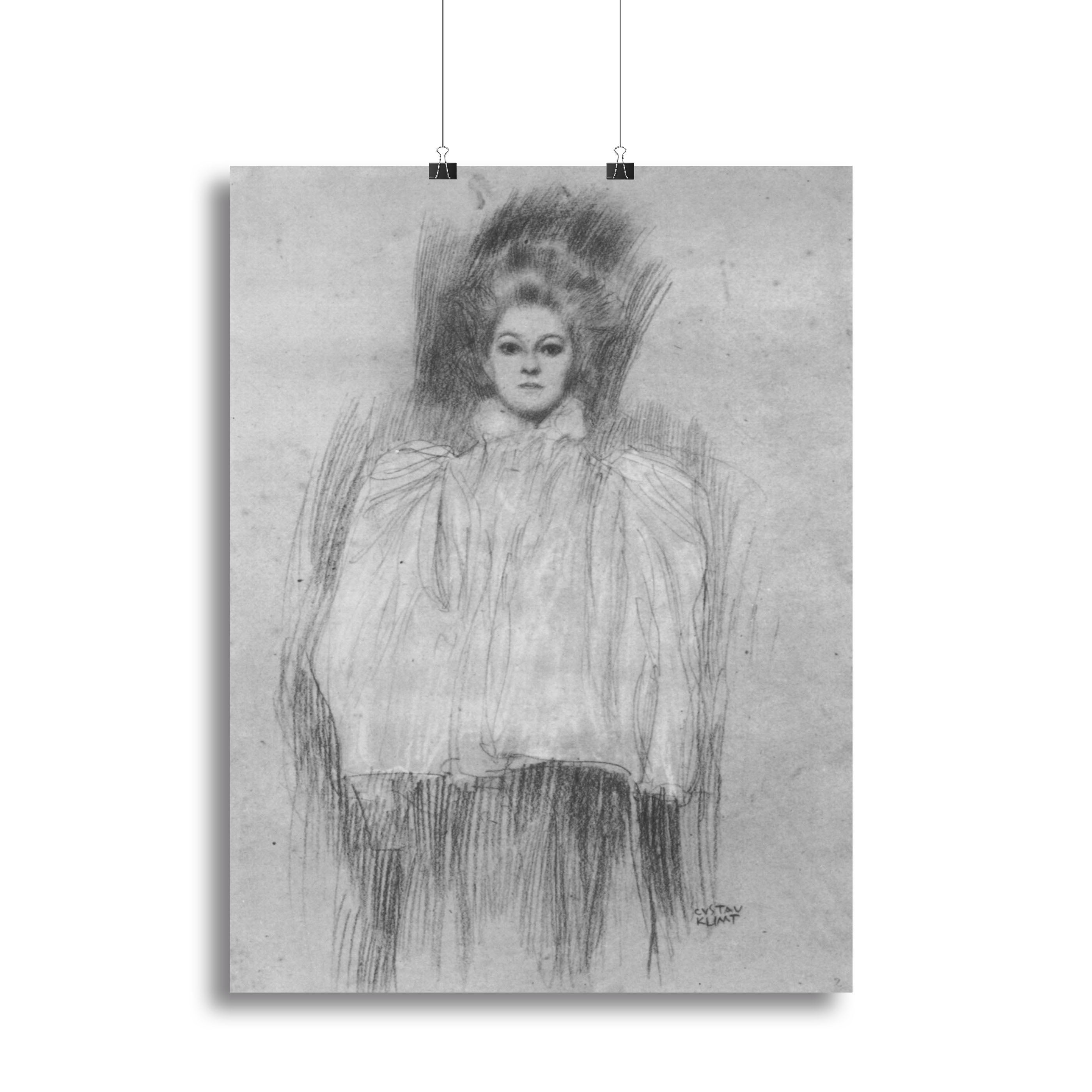 Lady in cape by Klimt Canvas Print or Poster - Canvas Art Rocks - 2