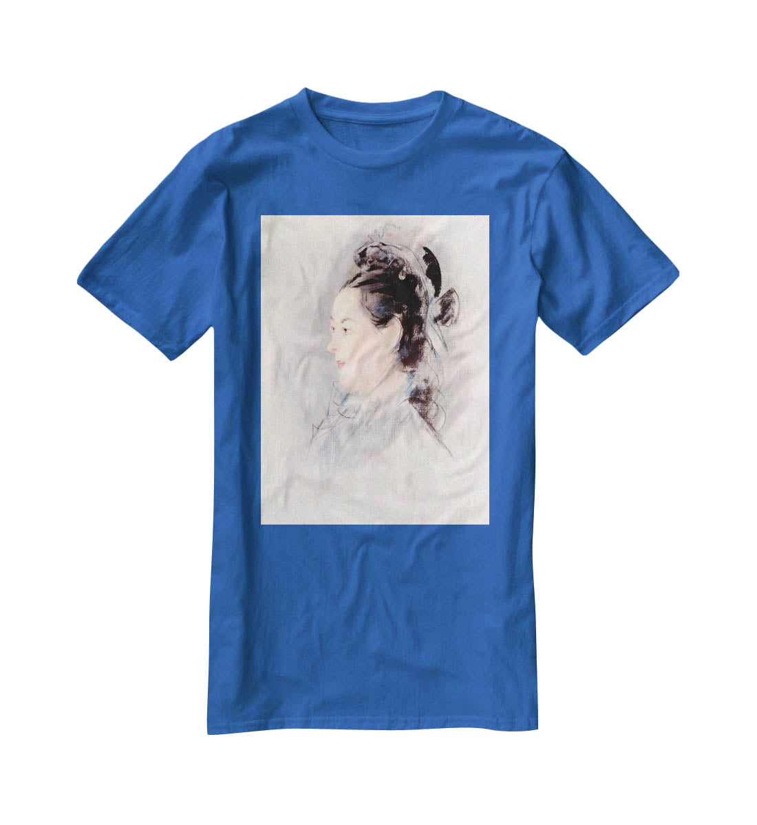 Lady with Hair Up by manet T-Shirt - Canvas Art Rocks - 2