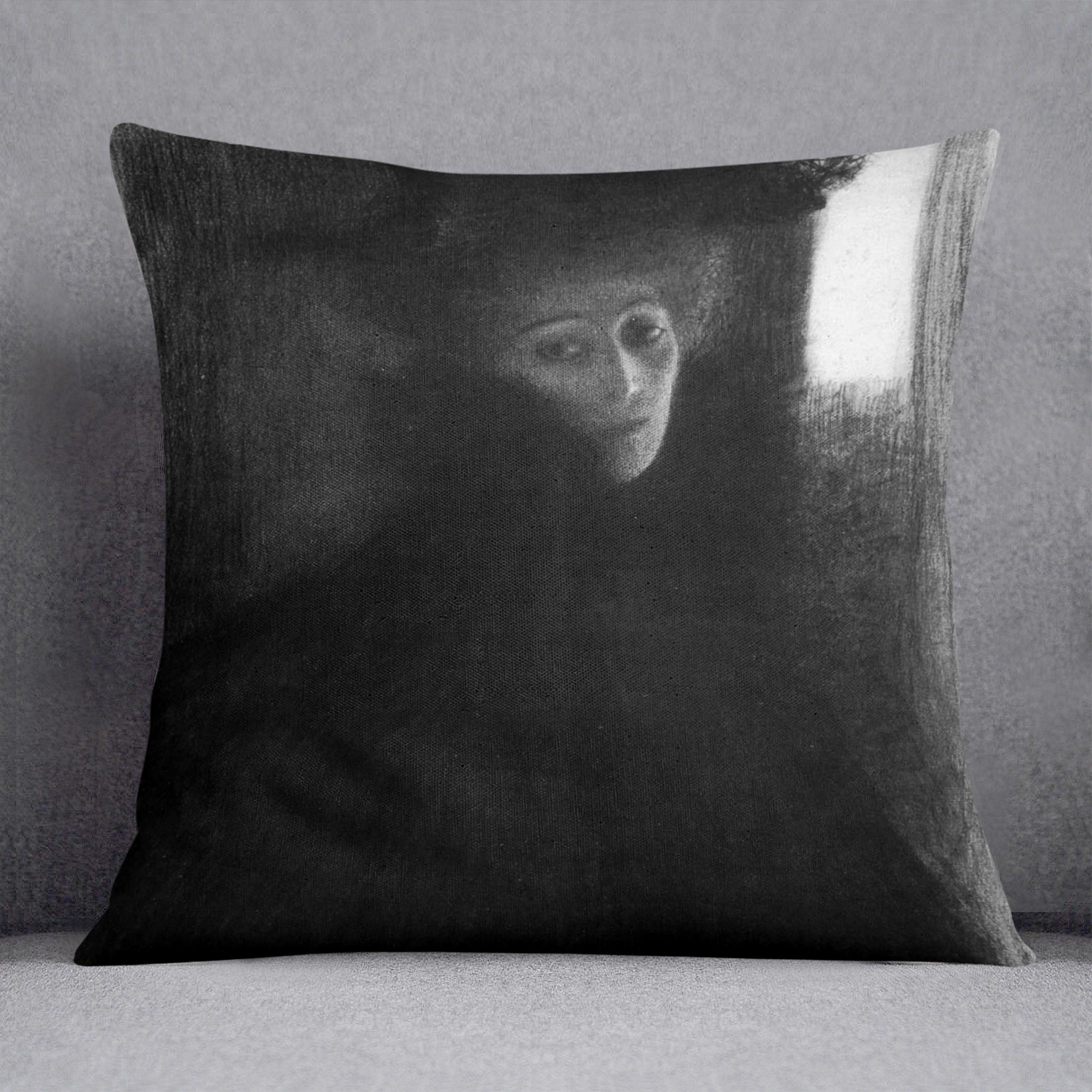 Lady with a hat and Cape by Klimt Cushion