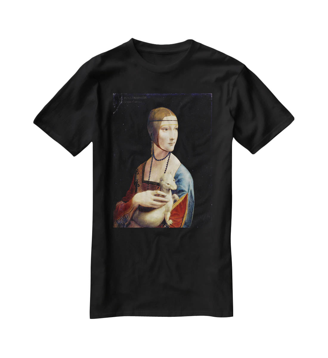 Lady with an Ermine by Da Vinci T-Shirt - Canvas Art Rocks - 1
