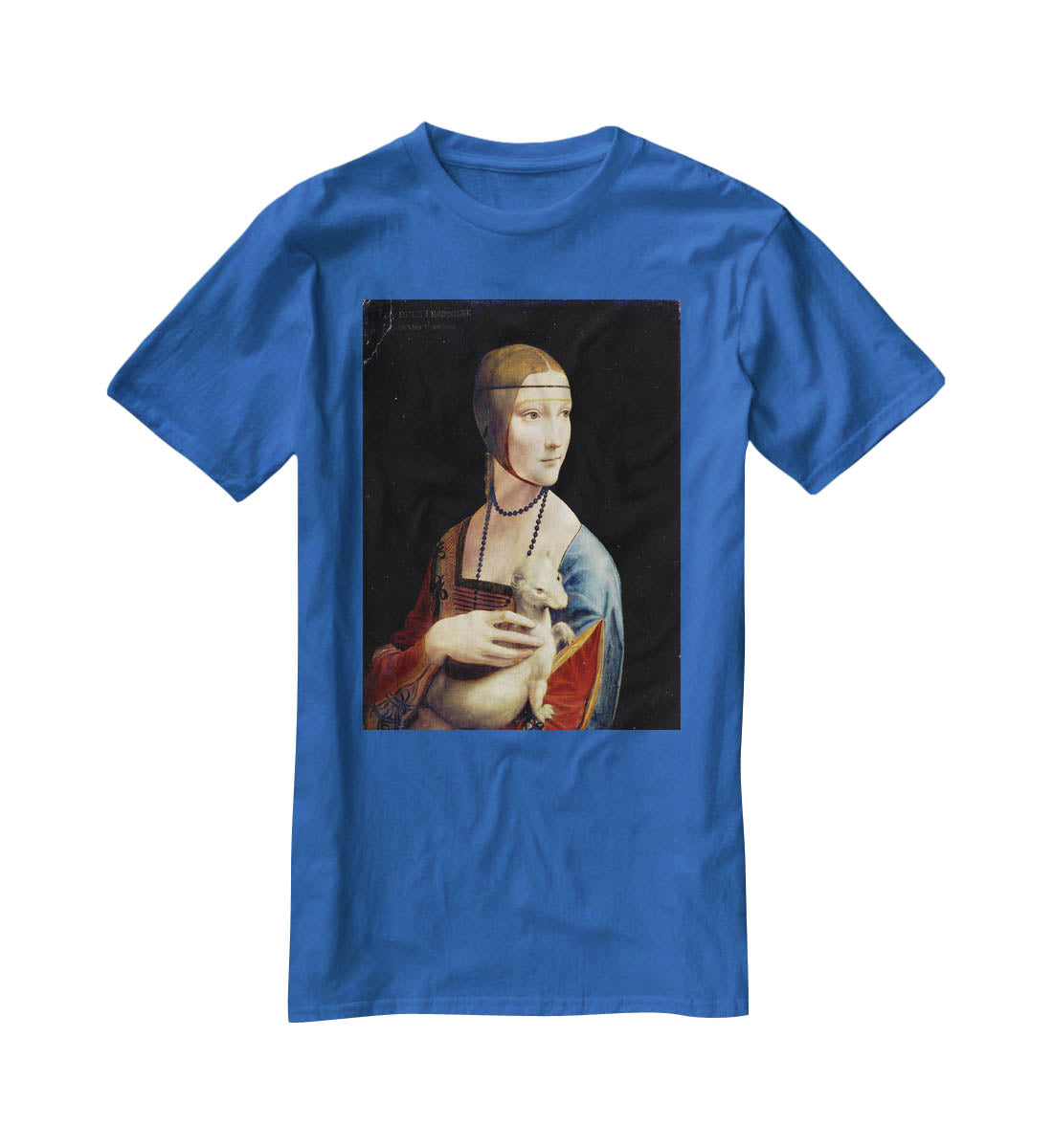 Lady with an Ermine by Da Vinci T-Shirt - Canvas Art Rocks - 2